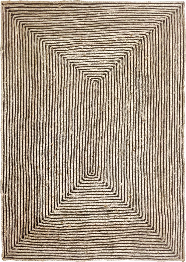 Qilim Mamba për dhomë dite, jute natyrale, e zezë, 300x200