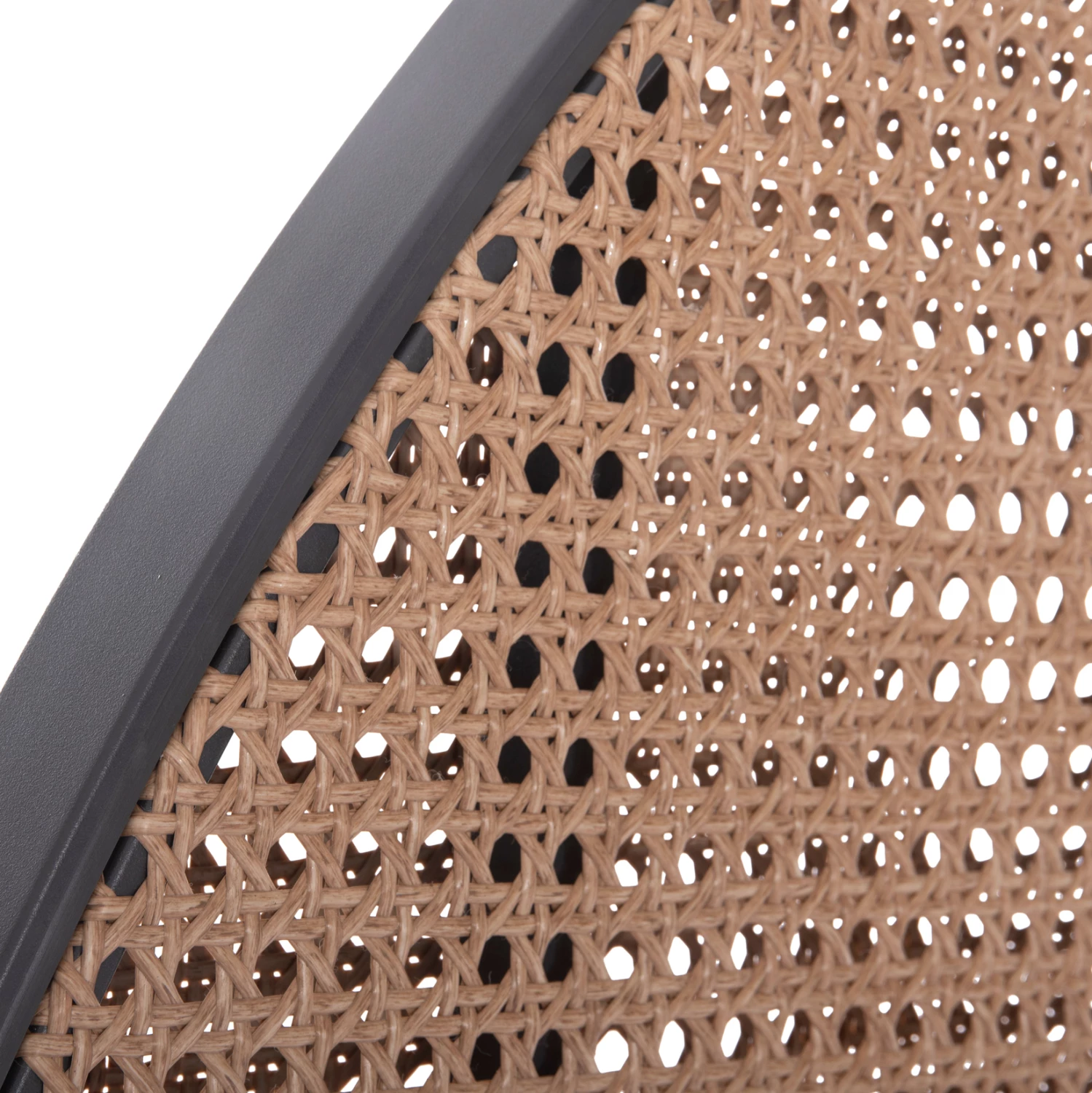 Përparëse ndarëse alumini KOMORABI (S), kornizë antracit, thurje ratan bezhë, 108x33x169cm