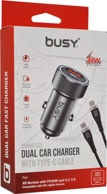 Busy Mbushes per veture me kabllo Type-c to type-c