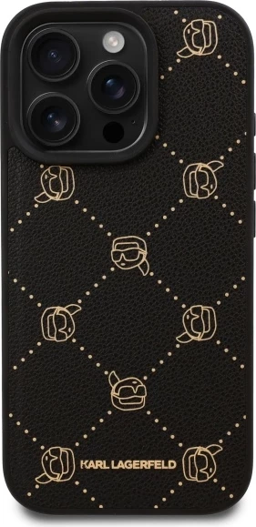 Mbështjellës Karl Lagerfeld Magsafe Karl Head për iPhone 16 Pro Max, i zi