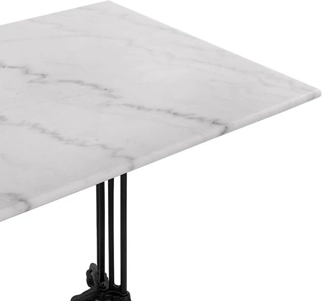 Tavolinë me 2 këmbë, bazë prej gize, FH5612, mermer, 110x70