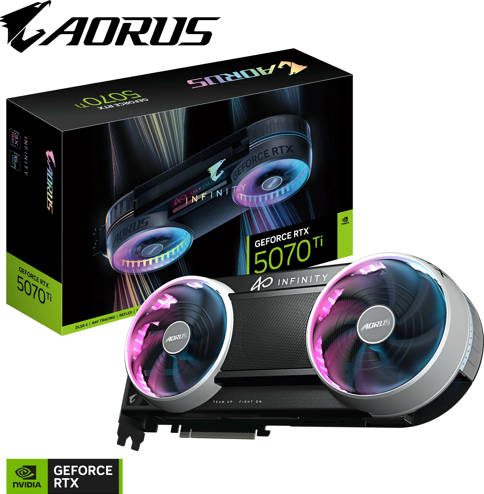 Kartel grafike Gigabyte AORUS GeForce RTX 5070 Ti Infinity, 16GB GDDR7