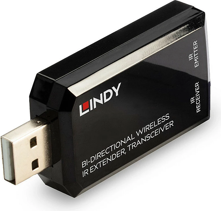 Zgjatës sinjali IR wireless bidireksional LINDY 150m, transceiver USB, i zi