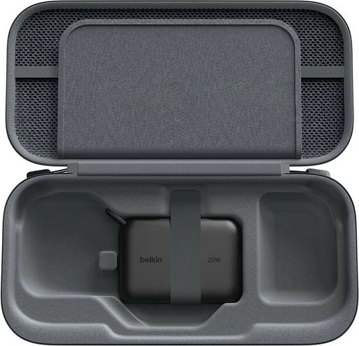 Mbështjellës udhëtimi Belkin ENA001hqCH-V2 për Nintendo Switch 2/Switch/OLED, me bateri të integrume, Charcoal