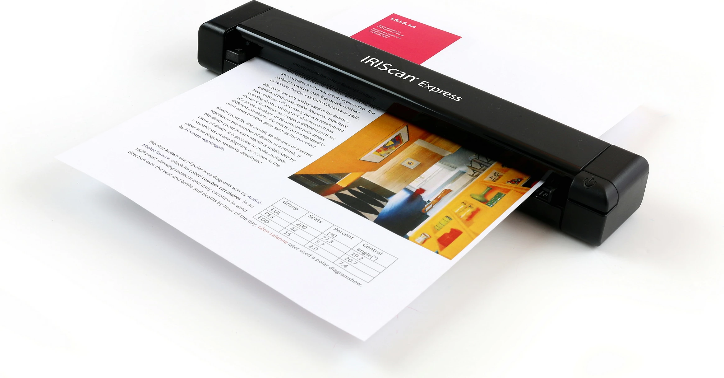 Skaner portativ I.R.I.S. IRIScan Express 4, A4, 1200 dpi, USB, i zi