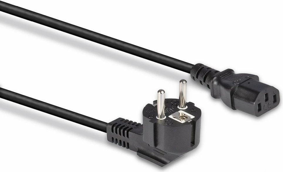Kabllo rryme LINDY IEC-Netzkabel 3m Schuko-Winkelst. IEC320C13, e zezë