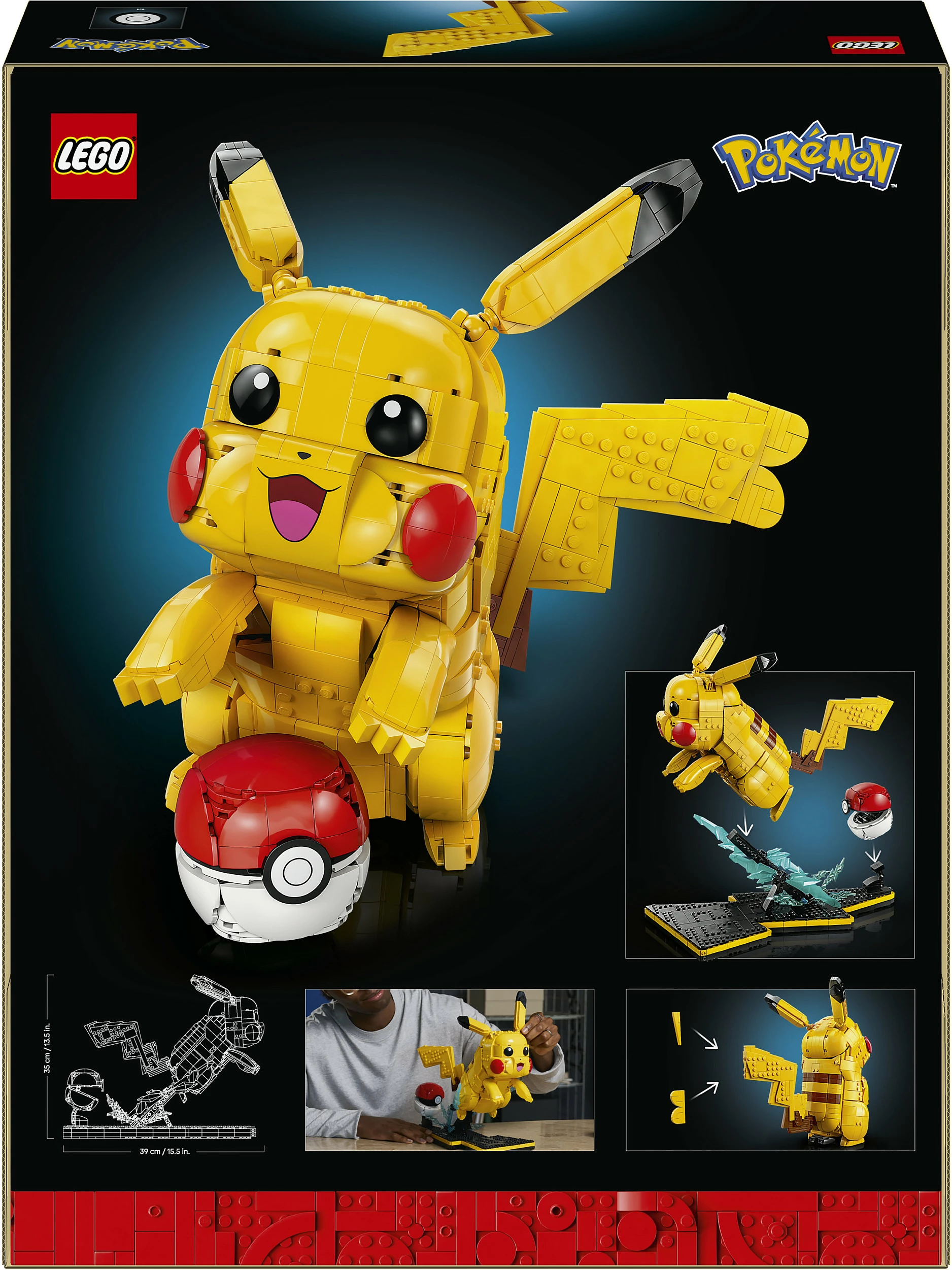 Set ndërtimi LEGO Pokémon Pikachu dhe Poké Ball 72152, 2050 copë, multikolor
