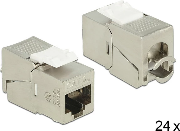 Modul Keystone RJ45 DeLOCK Cat.6A, LSA, metalik