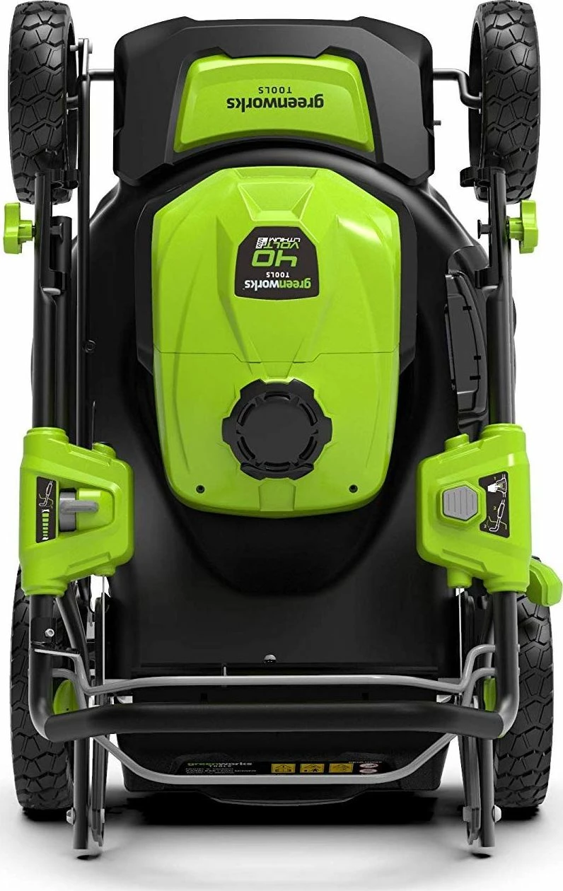 Kositëse bari me bateri Greenworks GD40LM46SP, 40V, 46cm, vetëlëvizëse, kosh 55L, 3-në-1, e gjelbër/zezë (bateri pa përfshi)