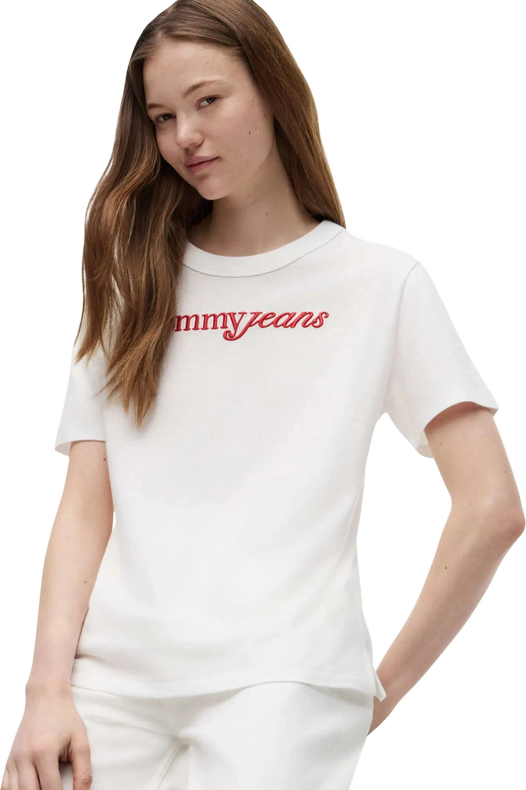 Maicë për femra Tommy Hilfiger Jeans DW0DW22812, krem [Madhësia: S]