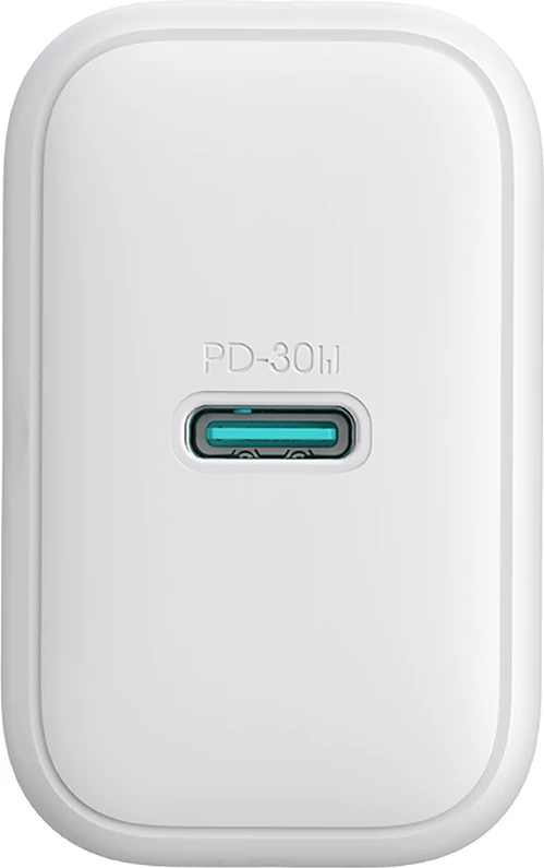 Karikues rrjeti USB-C PD 30W QC SFC, Joyroom JR-TCF24, 1 port, PPS, prizë EU, kabllo USB-C 1m, i bardhë, set