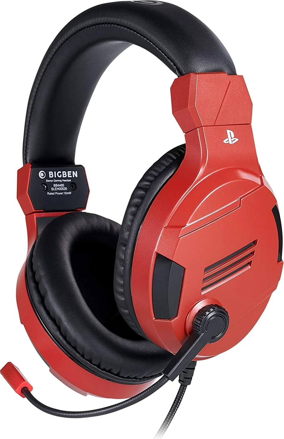 Kufje gaming me kabllo Bigben V3 stereo me mikrofon, 2.2 m, e kuqe