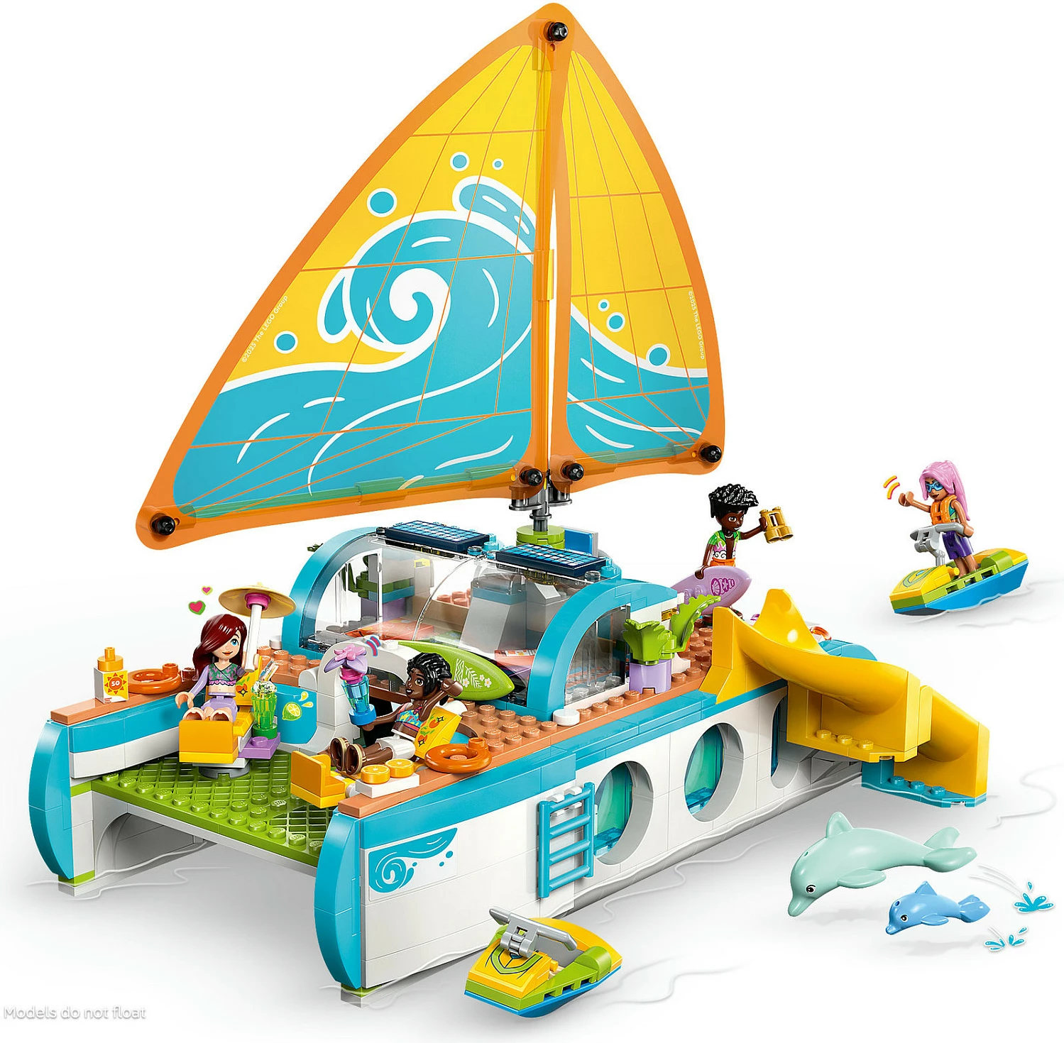 Set ndërtimi LEGO Friends 42664 Travel Boat Adventure, 685 pjesë, 8+, shumëngjyrësh