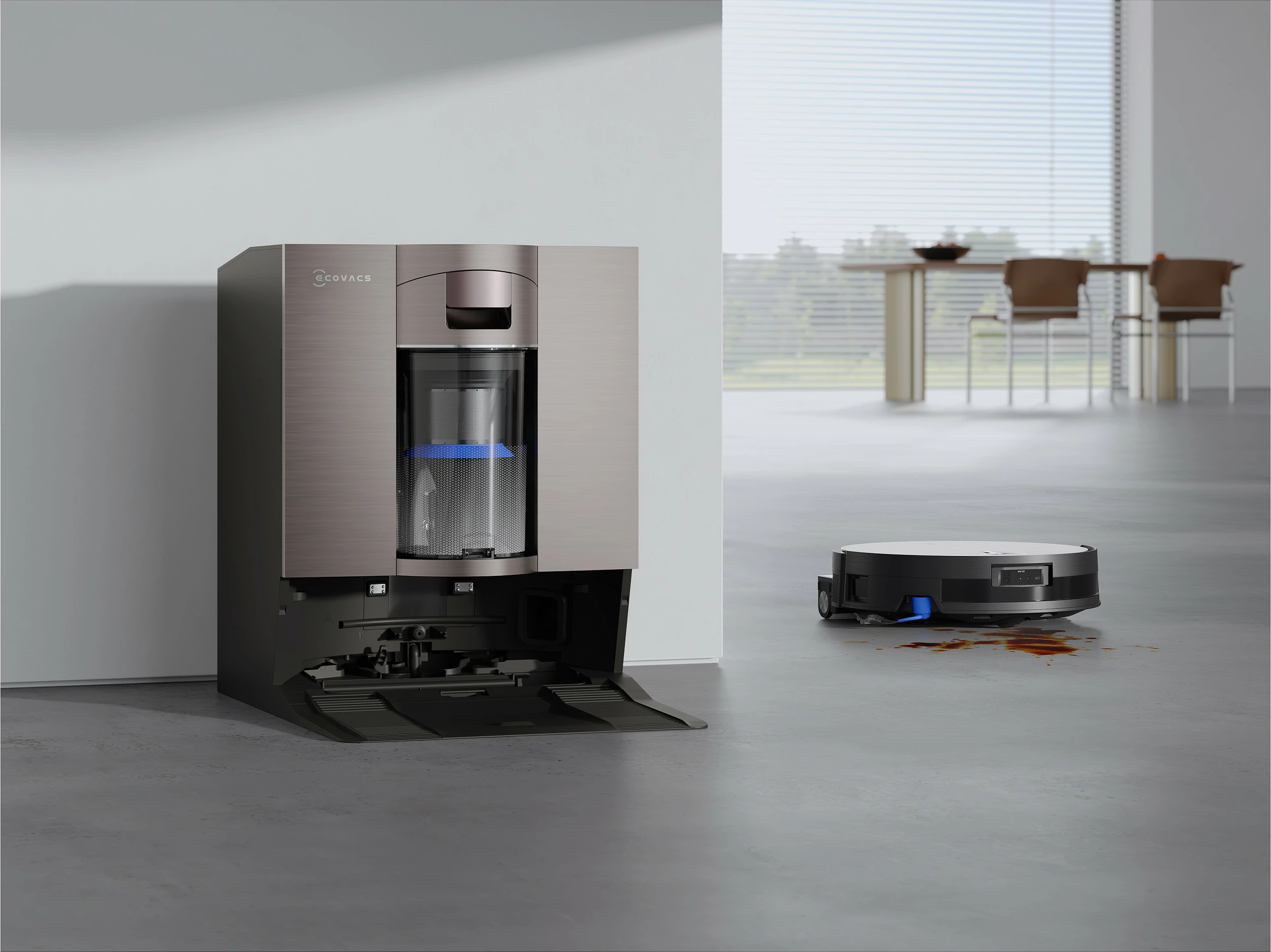 Robot fshesë-larës ECOVACS DEEBOT X11 OmniCyclone, me stacion pastrimi, i zi