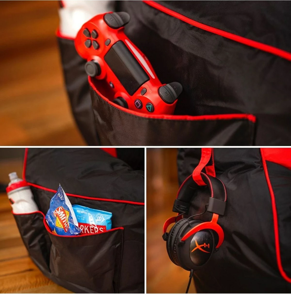 Qese ulëse për kopsht, Gamer, e kuqe dhe e zezë