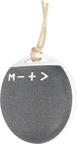 Altoparlant Bluetooth LogiLink BT 4.2, portativ, i rrumbullakët, me mbulesë pëlhure, gri/bardhë
