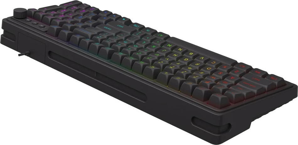 Tastierë gaming Savio GALAXIS, membrane, RGB, me kabllo USB 1.5 m, US QWERTY, e zezë