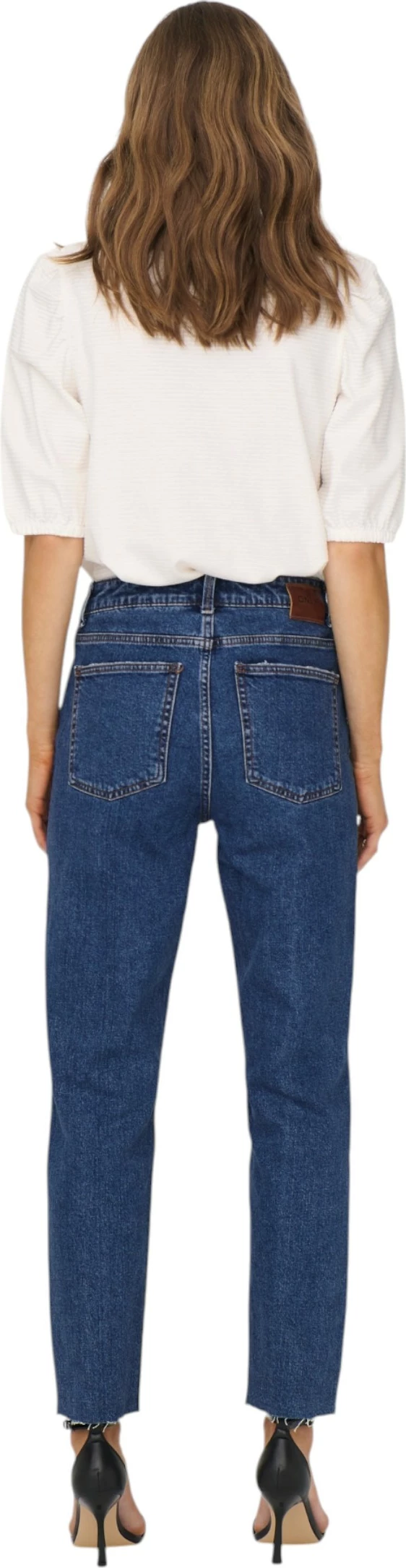 Xhinse për femra Only ONLEMILY HW ST RAW CR AN MAE05 NOOS, blu të errëta denim [Madhësia: W32 L34]
