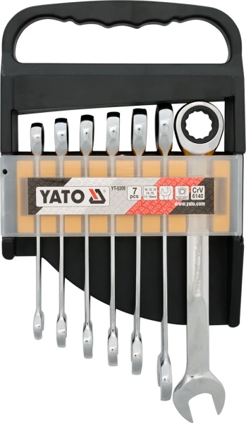 Set çelësa kombinues me rratçet Yato YT-0208 10-19mm 7 copë