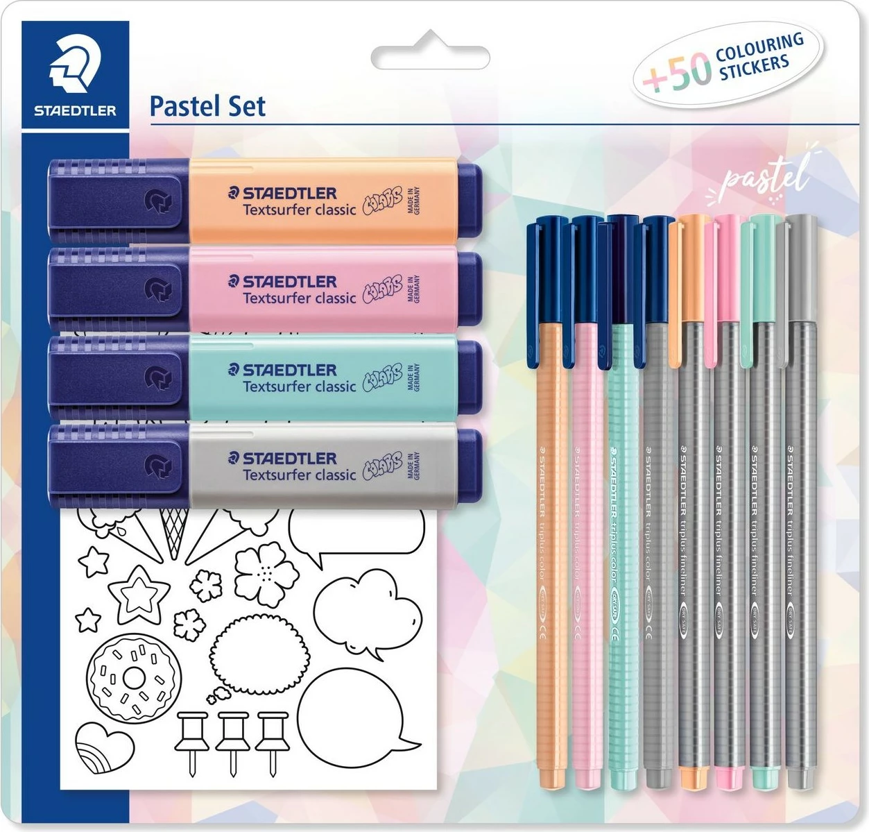 Set lapsa pastel STAEDTLER 61 SBK, 12 copë, ngjyra të përziera