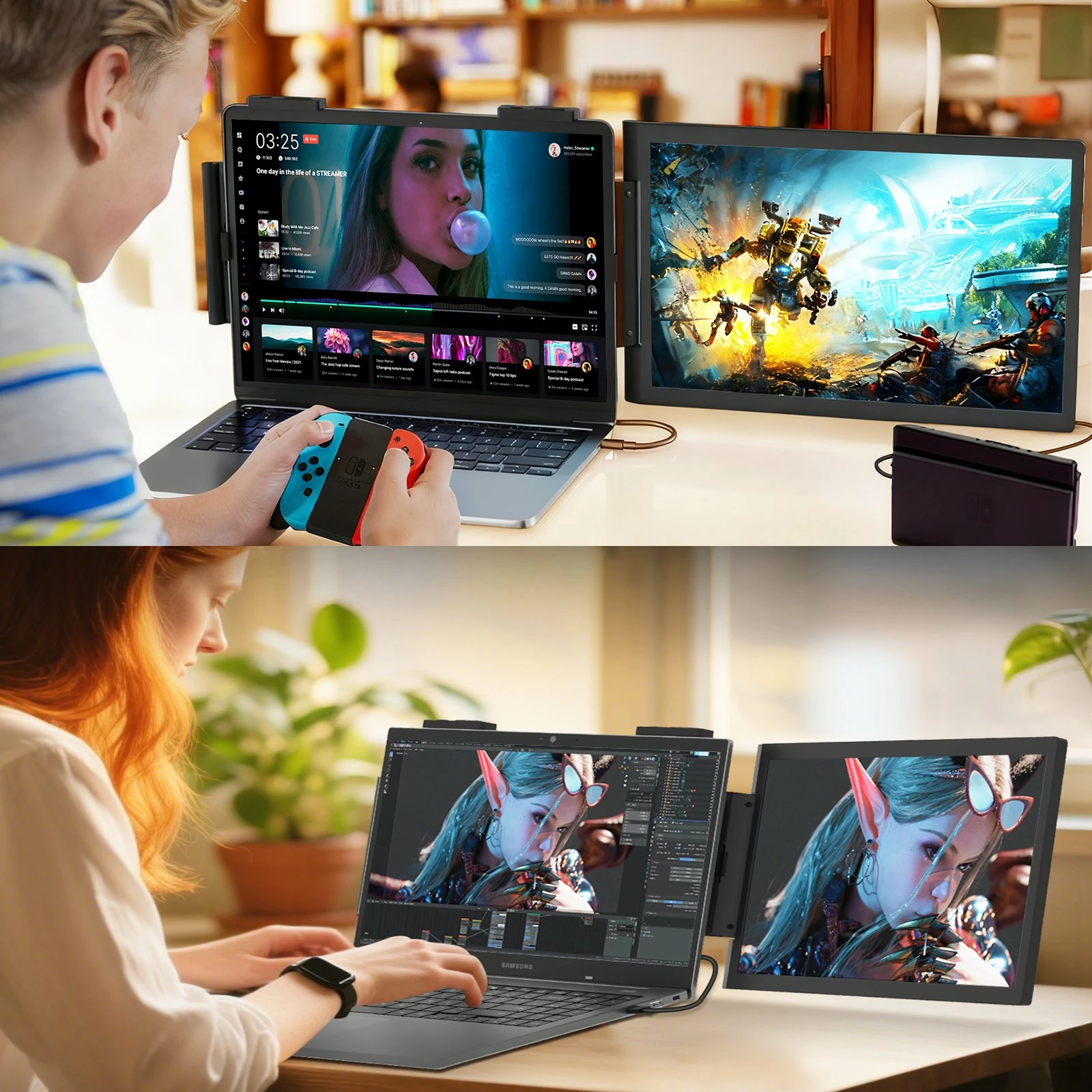 Monitor portativ Zeuslap Z14P 14\" Full HD IPS 60Hz, i zi