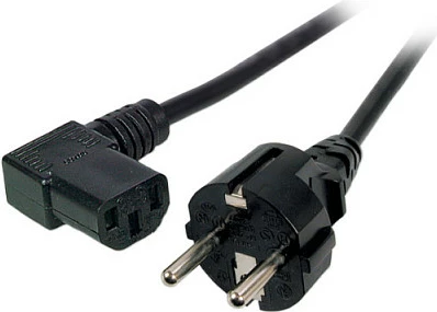 Kabllo rryme EFB Elektronik Schuko 180° - IEC C13 90°, 5 m, e zezë