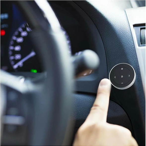 Buton media Bluetooth Satechi ST-BMB, kontroll muzikë, zi/argjend