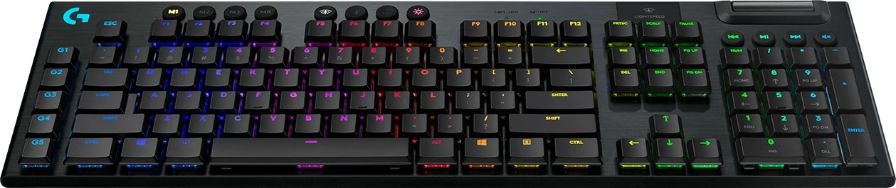 Tastierë mekanike Logitech G G915 LIGHTSPEED, Wireless RGB, GL Tactile, Full-size, QWERTZ, Carbon