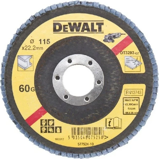 Disk lamelar për brus DeWalt DT3293, 115 mm, G60, 1 copë