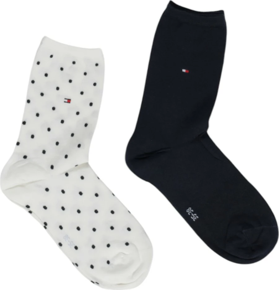 Çorape për femra Tommy Hilfiger SOCK DOT 2P 100001493, të bardha [Madhësia: 39-42]