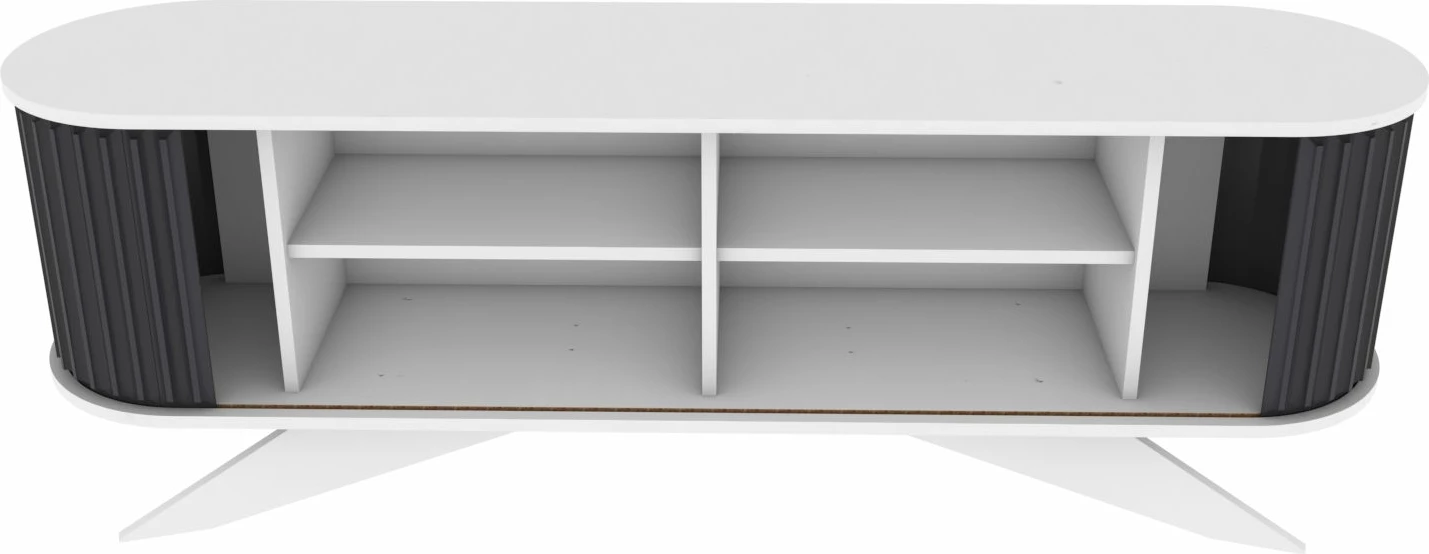 Komodë TV Hanah Home, anthracite dhe e bardhë, Stor