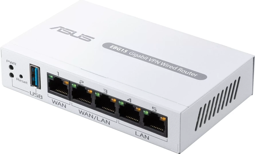 Router i kabllor ASUS ExpertWiFi EBG15, Gigabit VPN, 5 porte, 3x WAN + USB WAN, i bardhë