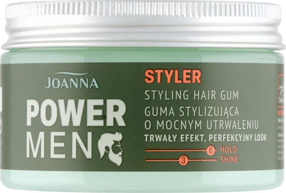 Xhel për stilim flokësh Joanna Power Men Styler Strong Hold për meshkuj 100g