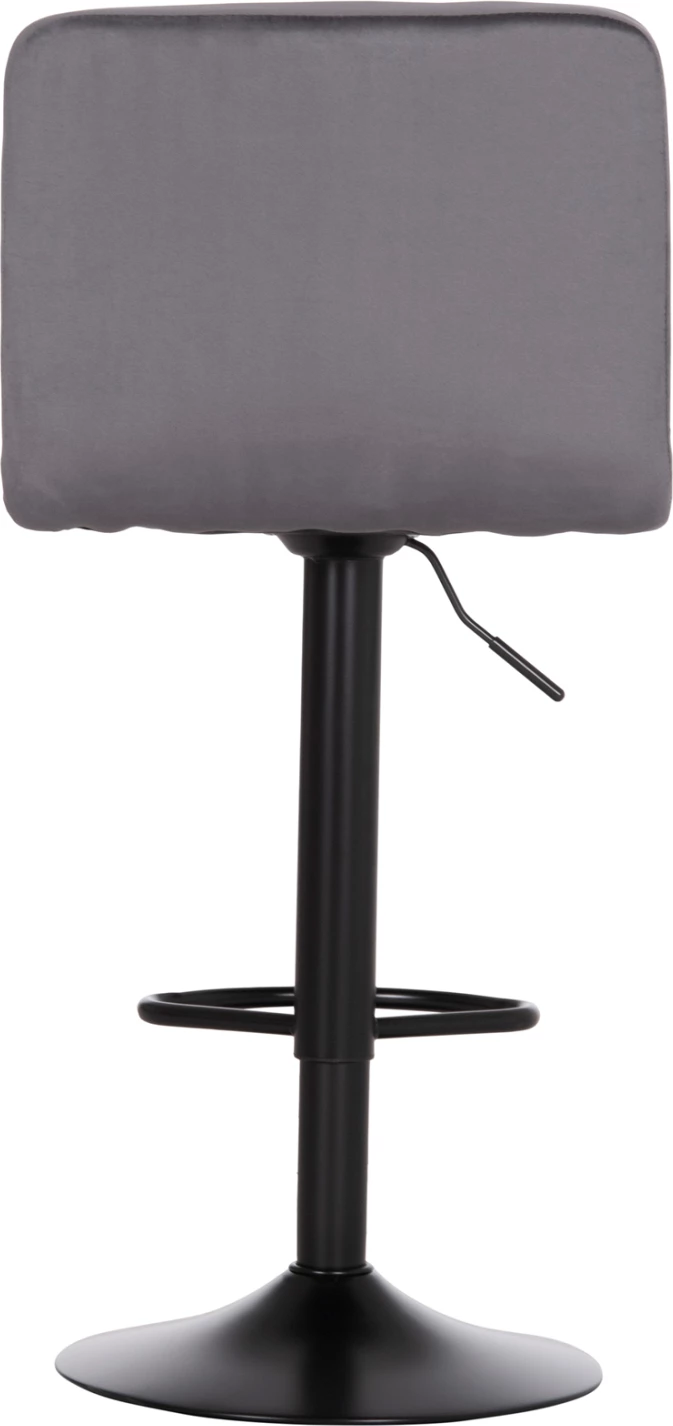 Karrige për bar rrotulluese DIANA, kadife gri, metal i zi mat, FH202.41, 44x52x109cm, set prej 2 copësh