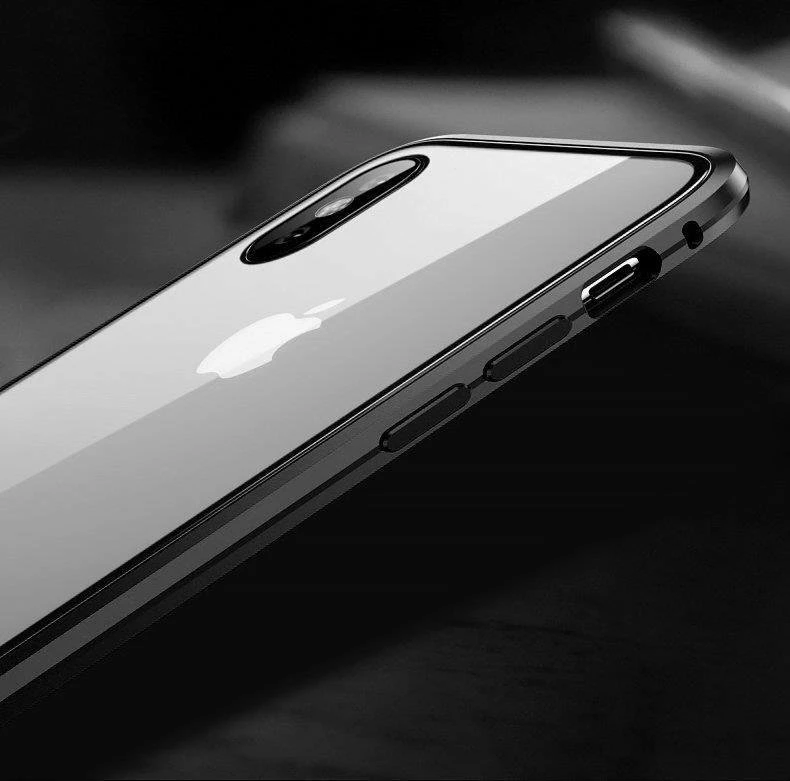 Mbështjellës Wozinsky Full Magnetic Case për Vivo X60, xham i integruar, i zi-transparent