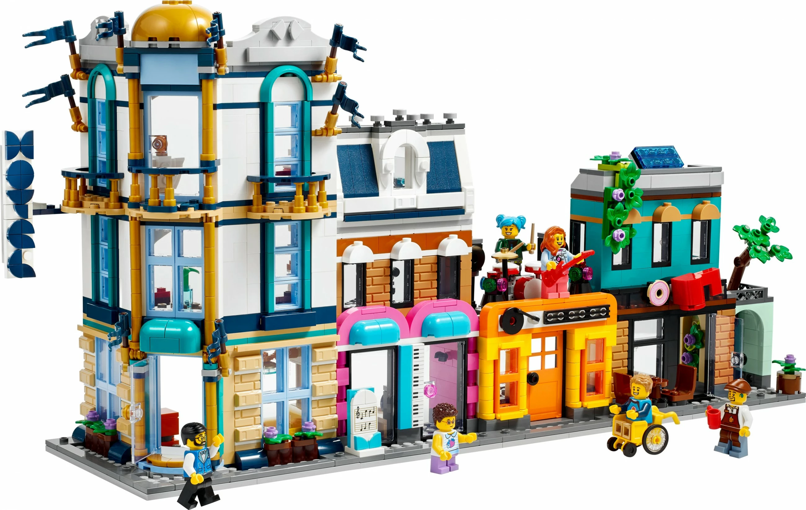 Set ndërtimi LEGO Creator 3in1 Main Street, 1459 pjesë, shumëngjyrësh