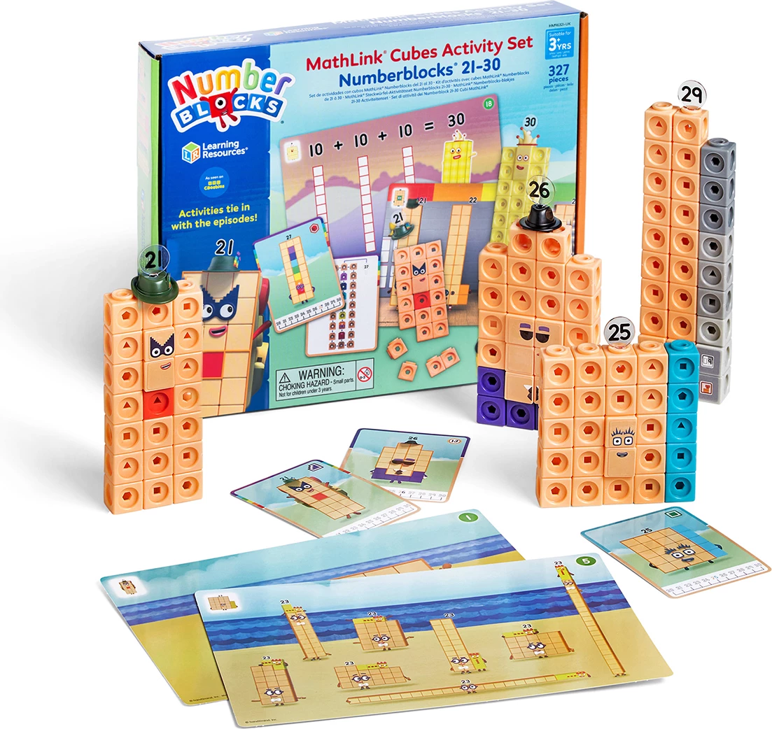 Set Aktiviteti Numberblocks MathLink – Kubat 21 deri në 30