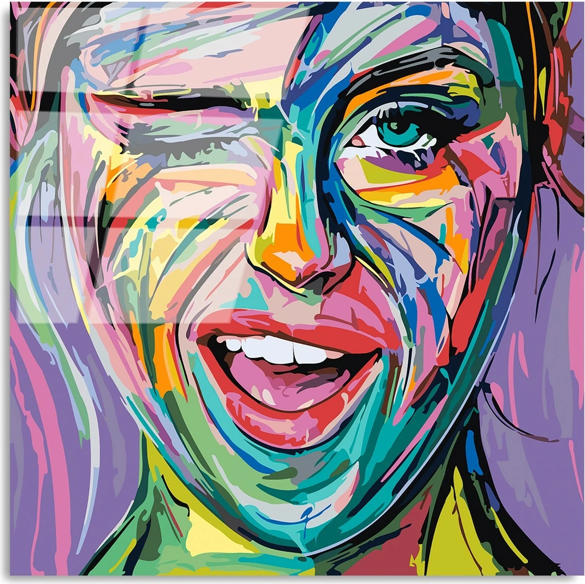 Pikturë dekorative prej xhami të temperuar, Wallity, UV-845, 50x50cm