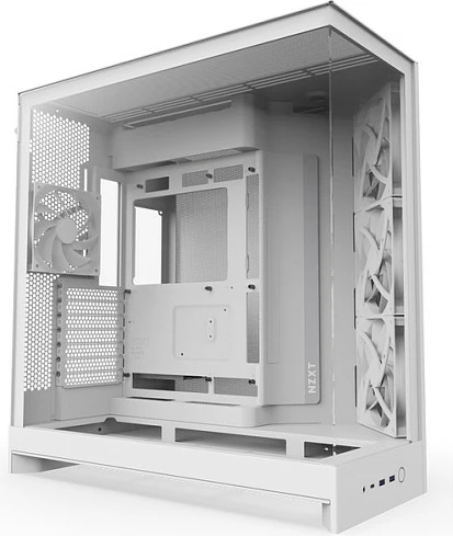 Kasë NZXT H9 Flow, Midi Tower, ATX/EATX/micro ATX/Mini-ITX, tempered glass, mesh, e bardhë