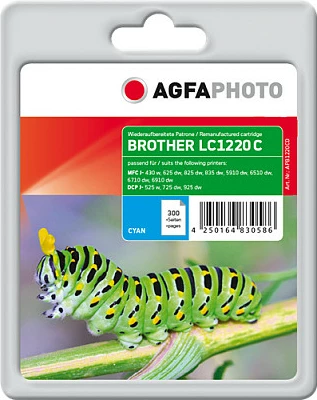 Kartrixh boje AgfaPhoto APB1220CD, kompatibil Brother LC-1220, 7 ml, Cyan