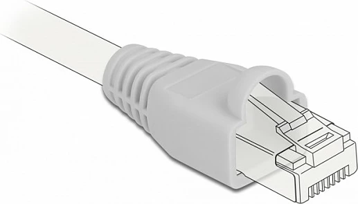 Mbrojtës (strain relief) për prizë RJ45 DeLOCK, 20 copë, gome, gri