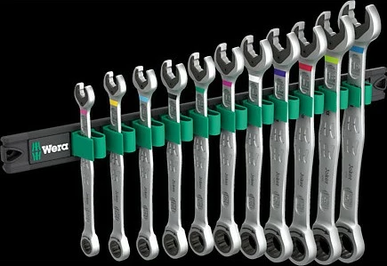 Set çelësa racë Wera Joker 6000, 11 copë, inox, me mbajtës