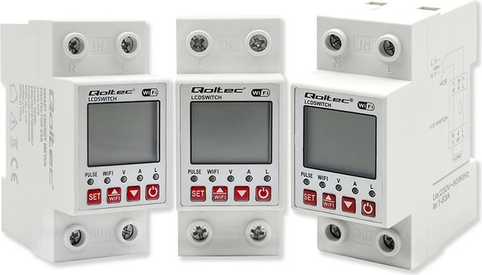 Relé inteligjente Qoltec 50990 me matës energjie, Wi-Fi, Timer, e bardhë