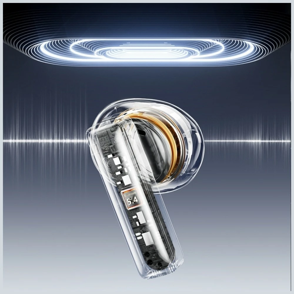 Kufje Bluetooth TWS AWEI TP100, Bluetooth 5.4, ENC, etui me ekran LCD, 20 orë, e zezë