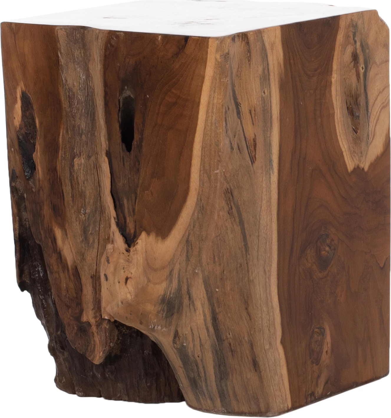 Karrige për bar FH7721 katrore, dru teak natyral, 30x30x40H
