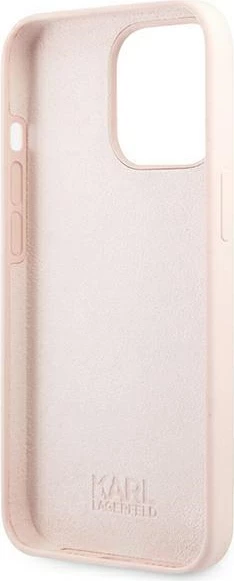 Mbështjellës Karl Lagerfeld KLHMP13LSSKCI për iPhone 13/13 Pro 6.1", silikon, MagSafe, rozë e çelët