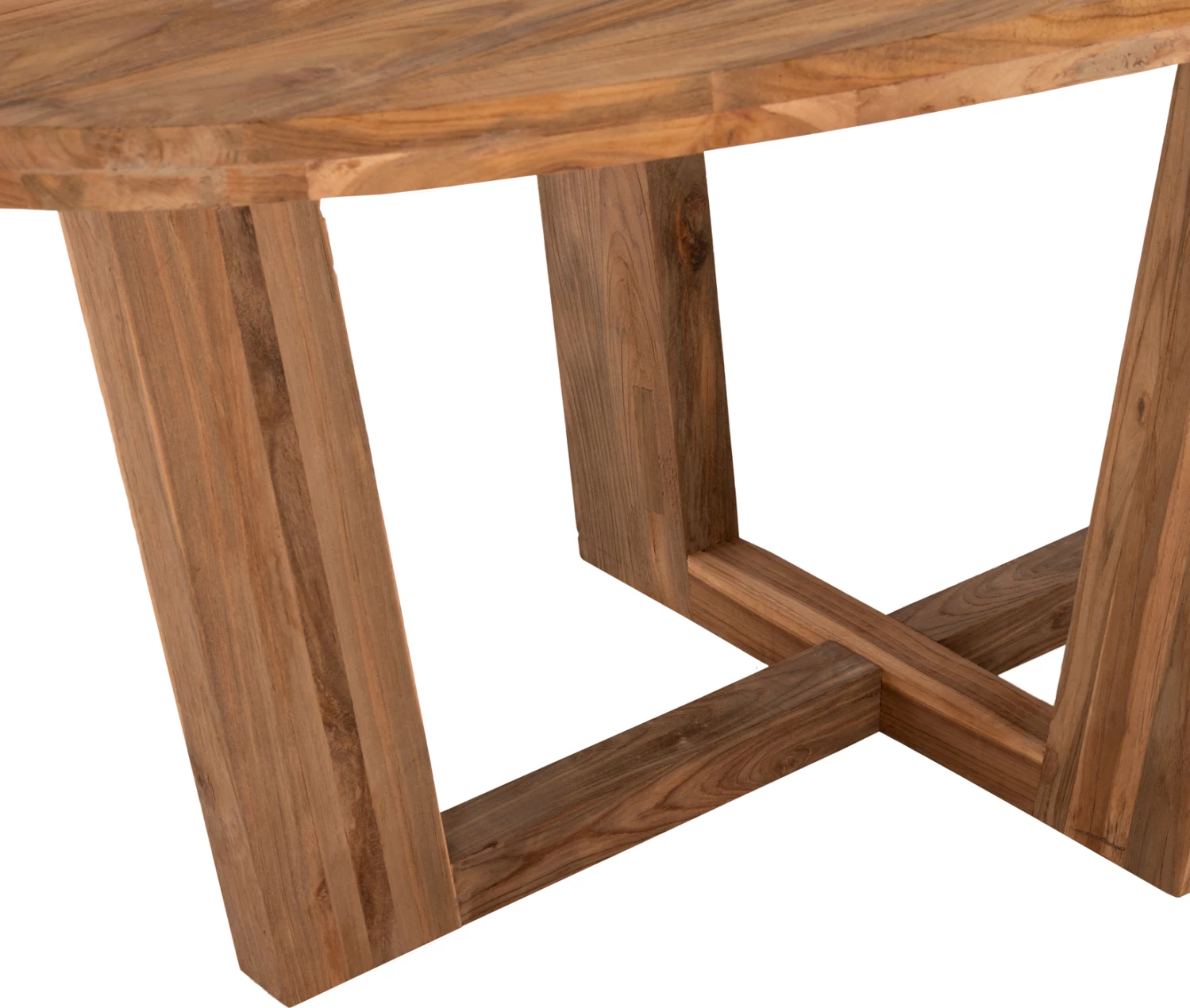 Tavolinë ngrënieje ovale, dru TEAK i ricikluar, FH9558, 209x109x80 cm