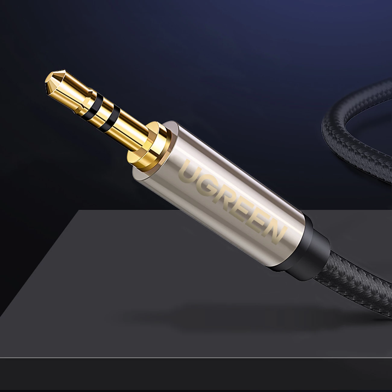 Kabllo audio Ugreen AV127 10628, TRS, mini jack 3.5mm / jack 6.35mm, 2m, Gri
