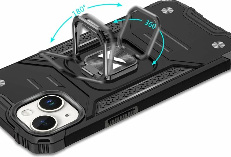 Kapak telefoni Wozinsky Ring Armor për iPhone 15 Plus, kaltër [Ngjyra: Kaltër]