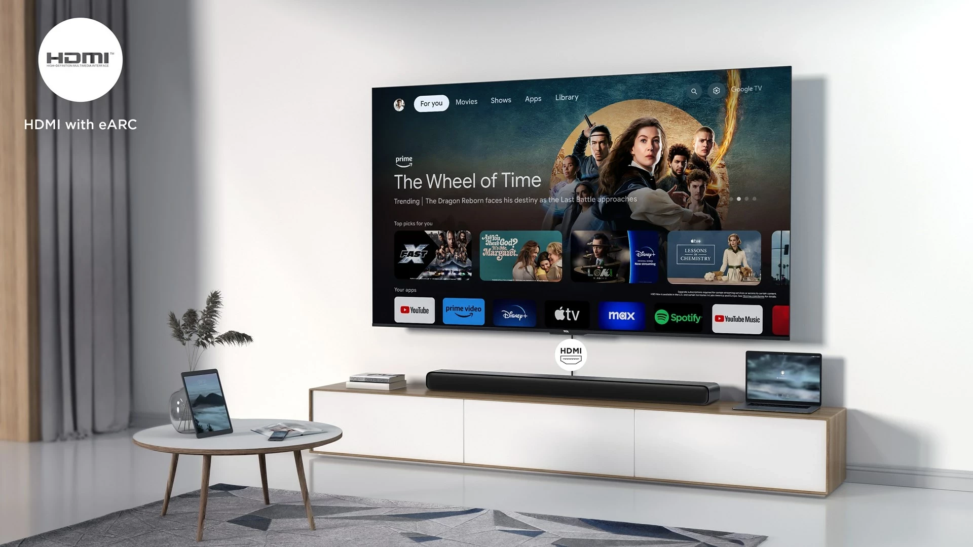 Soundbar TCL S S45H, 2.0 kanale, Dolby Atmos, DTS Virtual:X, Bluetooth, Titanium